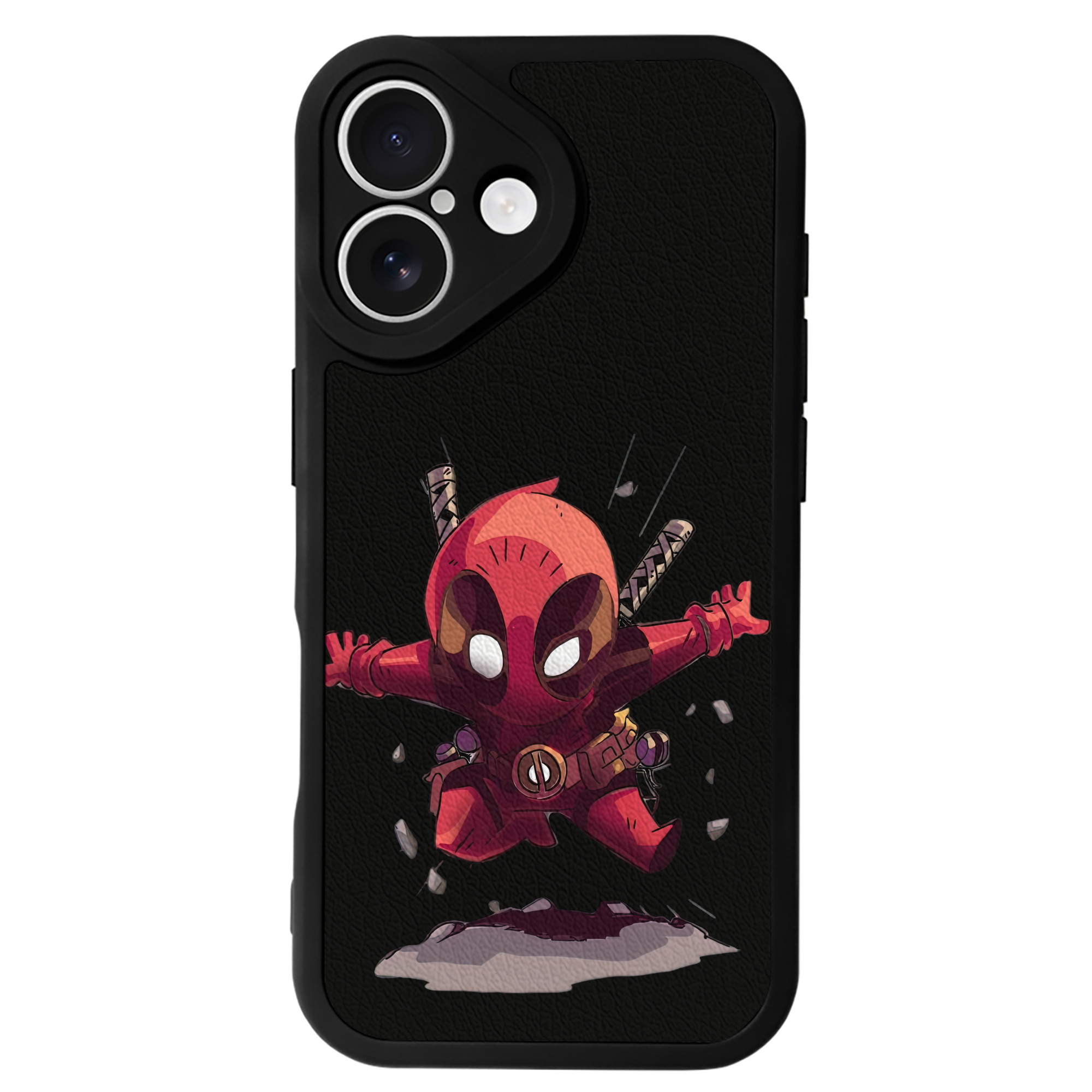 （画像用） Deadpool デッドプール 【iPhone 16シリーズ対応】シリコンスマホケース（レザー調） 材質：シリコン